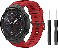 Vista 9 de MoKo Correa de reloj compatible con Amazfit T-Rex/T-Rex Pro Smartwatch, correa deportiva de repuesto de silicona suave, pulsera transpirable