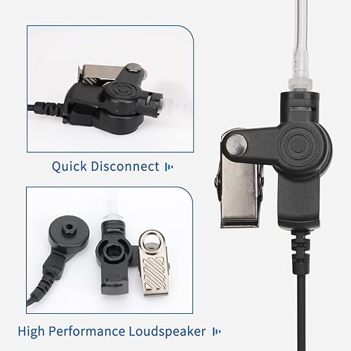 Miniatura 6 de Auriculares para Motorola Walkie Talkies con micrófono PTT de 2 pines de tubo acústico para CP200 GP2000 XU1100 PRO1150 MU12 XU2600 XU1100 PRO1150