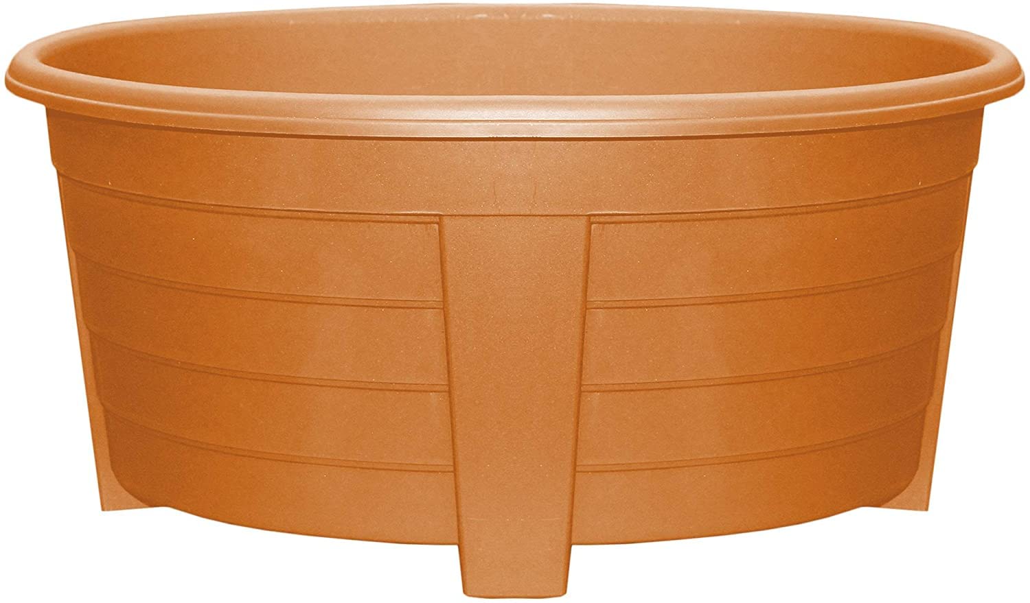 Optimal Products Long Trough/Oval/Square Plant Pot Plastic Planter Indoor Home Outdoor Garden Window Herb Flower Box (55cm Oval Planter Terracotta, 1)