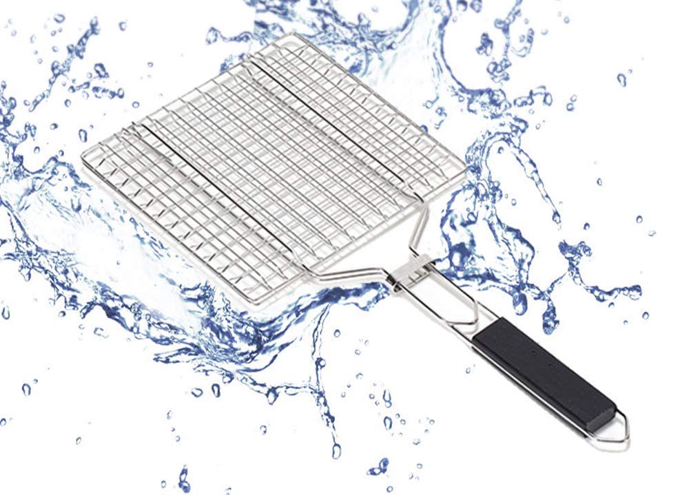 Cestello per griglia per Barbecue, Strumento per Clip crittografato in Grassetto per Pesce alla griglia in Acciaio Inossidabile 304