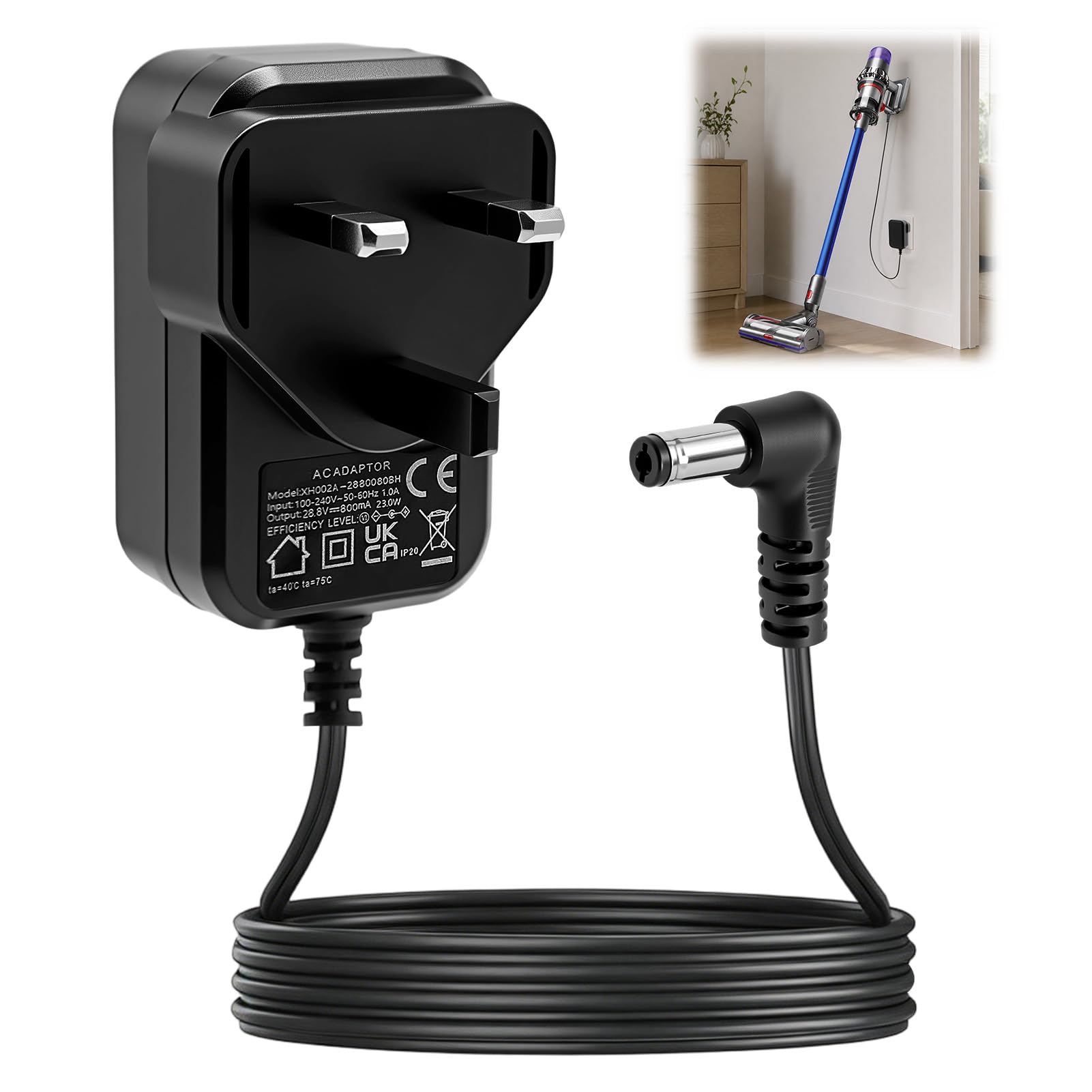 28.8V Charger for Shark Hoover IZ201UKT Replacement Power Adapter 2M Cable