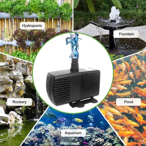 Image of Jainsons Pet Products Water Pump Multi User Types System, Pond Submersible Water Pump for Hydroponics, Aquarium, Waterfall (MJ-NS4500 Power: 85W, F.MAX: 3800L /H, H. MAX: 3.5M)