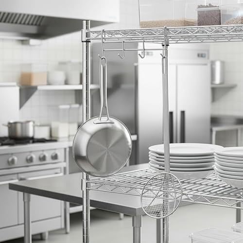 Miniatura 3 de TrueCraftware - Skimmer redondo de alambre de 5 pulgadas niquelado - Utensilios de cocina Colador de alimentos Cuchara tamiz de cocina Tamices de