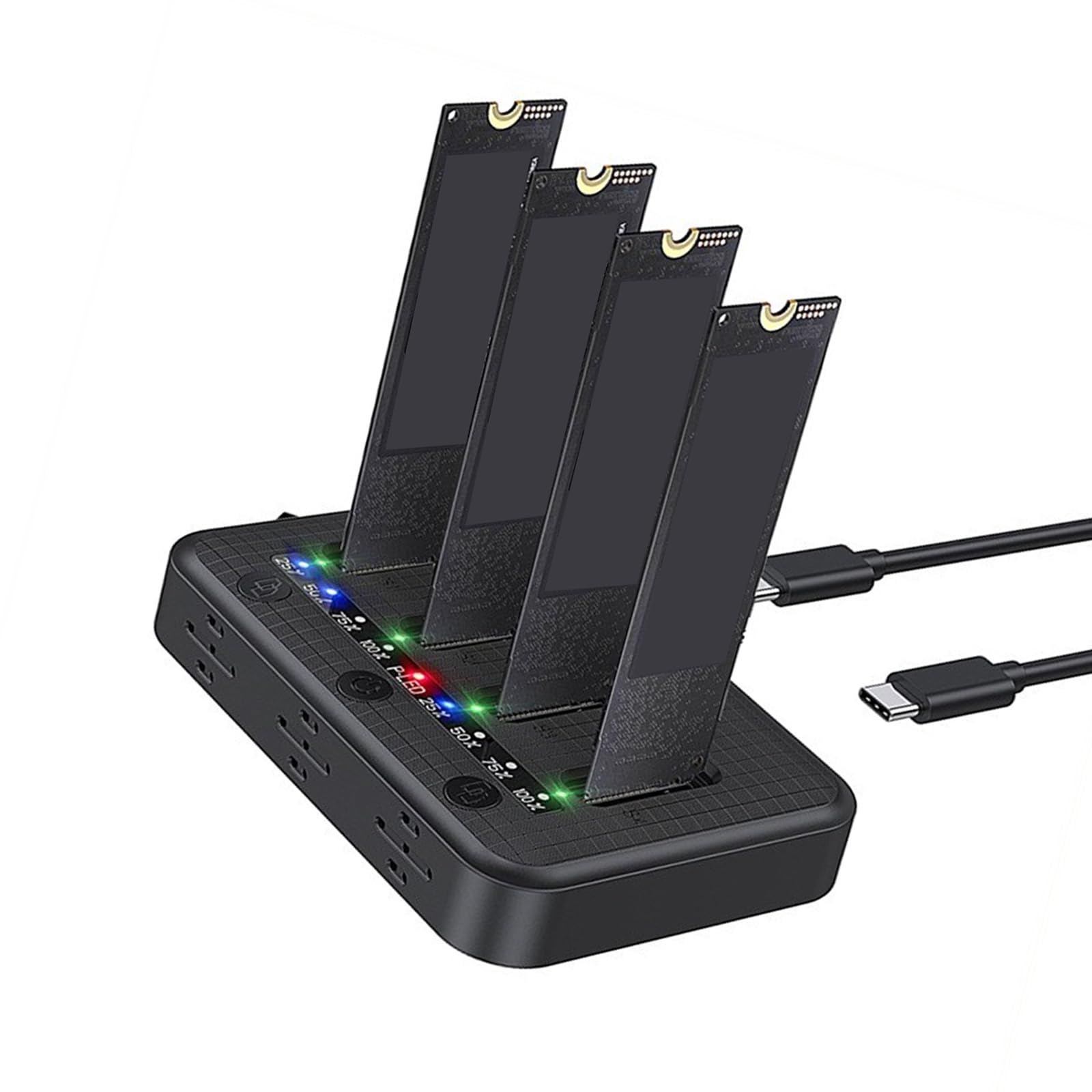 Dock di memoria SSD a 4 slot di tipo C con display luce frontale, 10