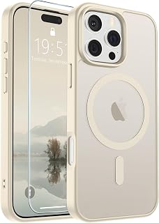 SUPFINE Magnetic for iPhone 16 Pro Case Antique White