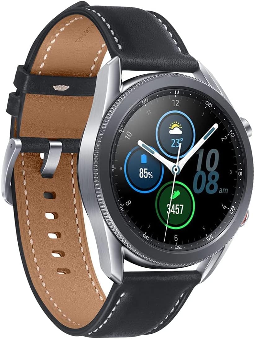 Samsung Galaxy Watch 3 (45mm, GPS, Bluetooth, Unlocked LTE) - Mystic Silver (Renewed)