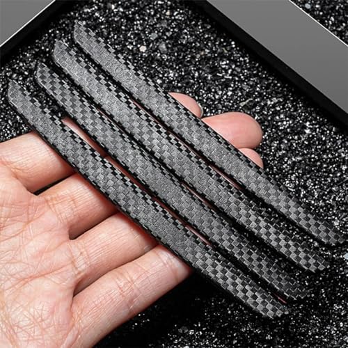 ZKSXOA Car Door Edge Protector - 4 Pcs Universal Carbon Fiber Guard for Doors, Bumpers, Rear View Mirrors