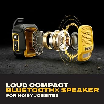 DEWALT Mini Wearable Bluetooth Speaker Pro Max (New Model)