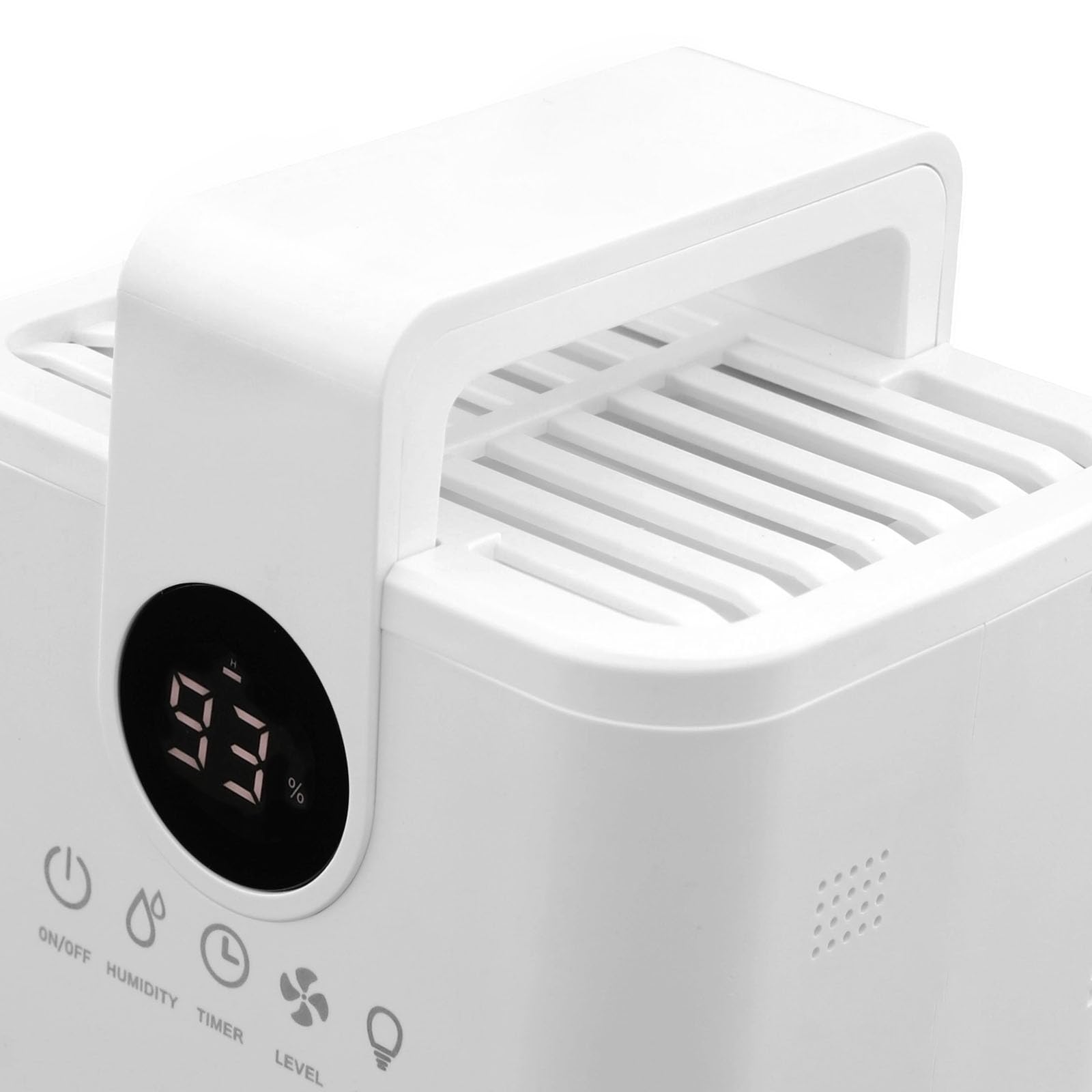 Deumidificatore elettrico 200 ml/giorno, 1 l, con LED a 7 colori e timer, silenzioso, 22,5 W, 30 m², deumidificatore per camera da letto, bagno, cantina, camper