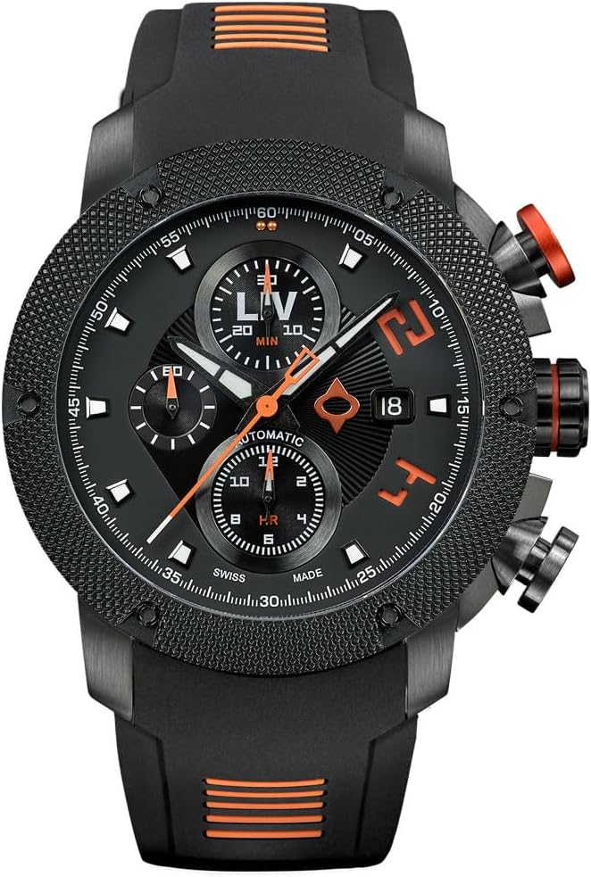 LIV GX-AC, Swiss Automatic Chronograph - Multi-Layer Dial - Scratch Resistant, Anti-Reflective Sapphire Crystal - 100m Water Resistance