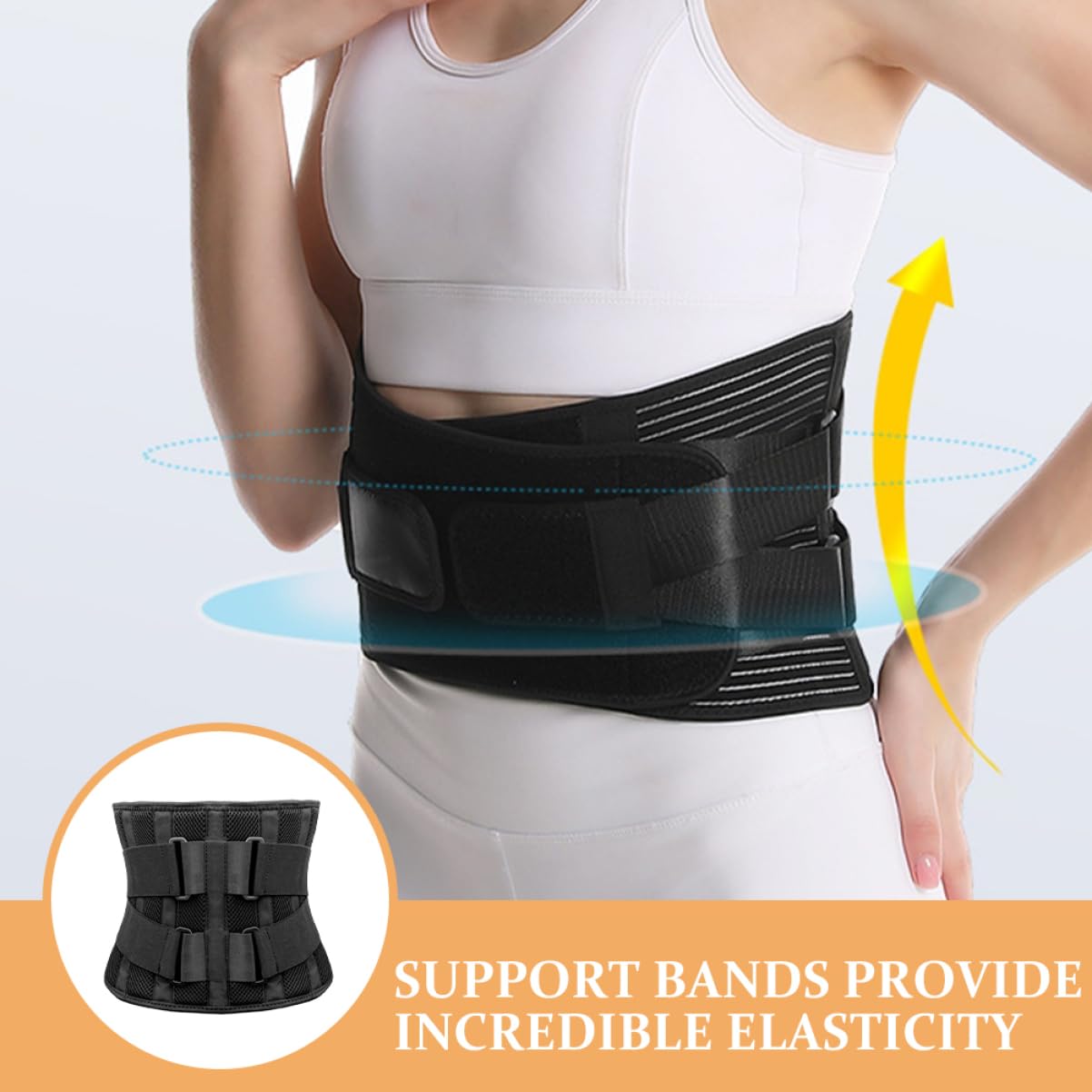 Men Women Back Support Brace Abdominal Binder for Lifting Breathable Elastic Lumbar Support Belt