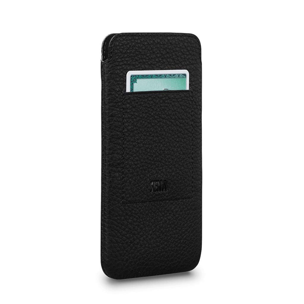 Custodia ultra sottile classica in morbida pelle compatibile con (6,7 pollici - iPhone 14 Plus / 15 Plus, 13 Pro Max / 14 Pro Max / 15 Pro Max, portafoglio nero)