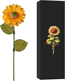 Genuine Leather Sunflower 3rd Year Anniversary Keepsake for Her Him, Leather Gifts for 3