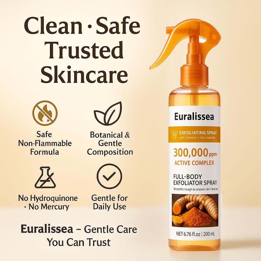 Peel Shot Body & Face Turmeric Mist – Botanical Exfoliating & Skin Comfort Spray for Smooth, Radiant, and Supple Feel 200mL - Image 5