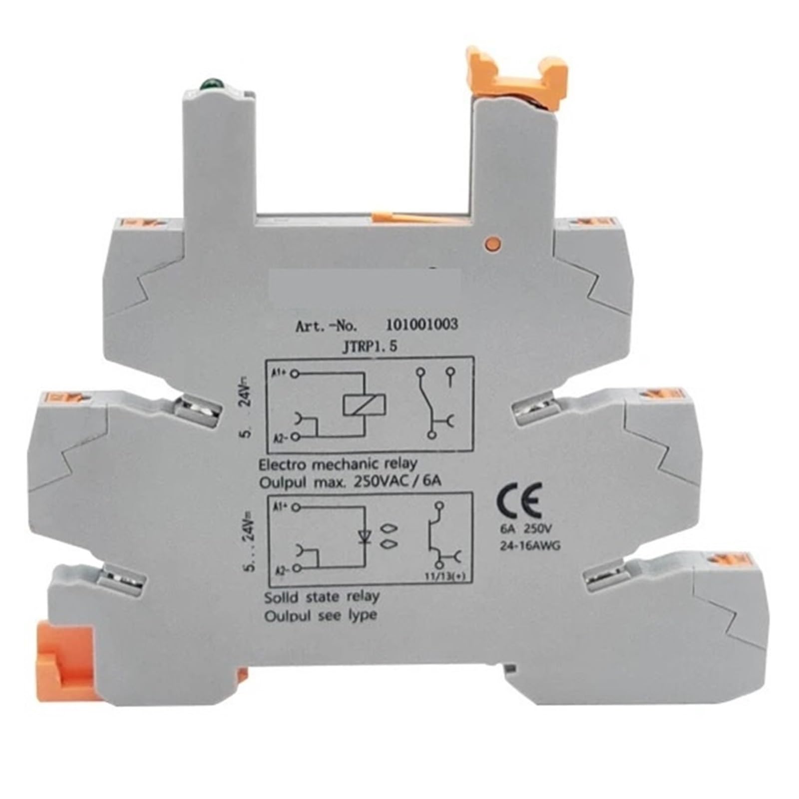 Connecteur de module relais HF 41F sur rail DIN TRP1.5 sans relais