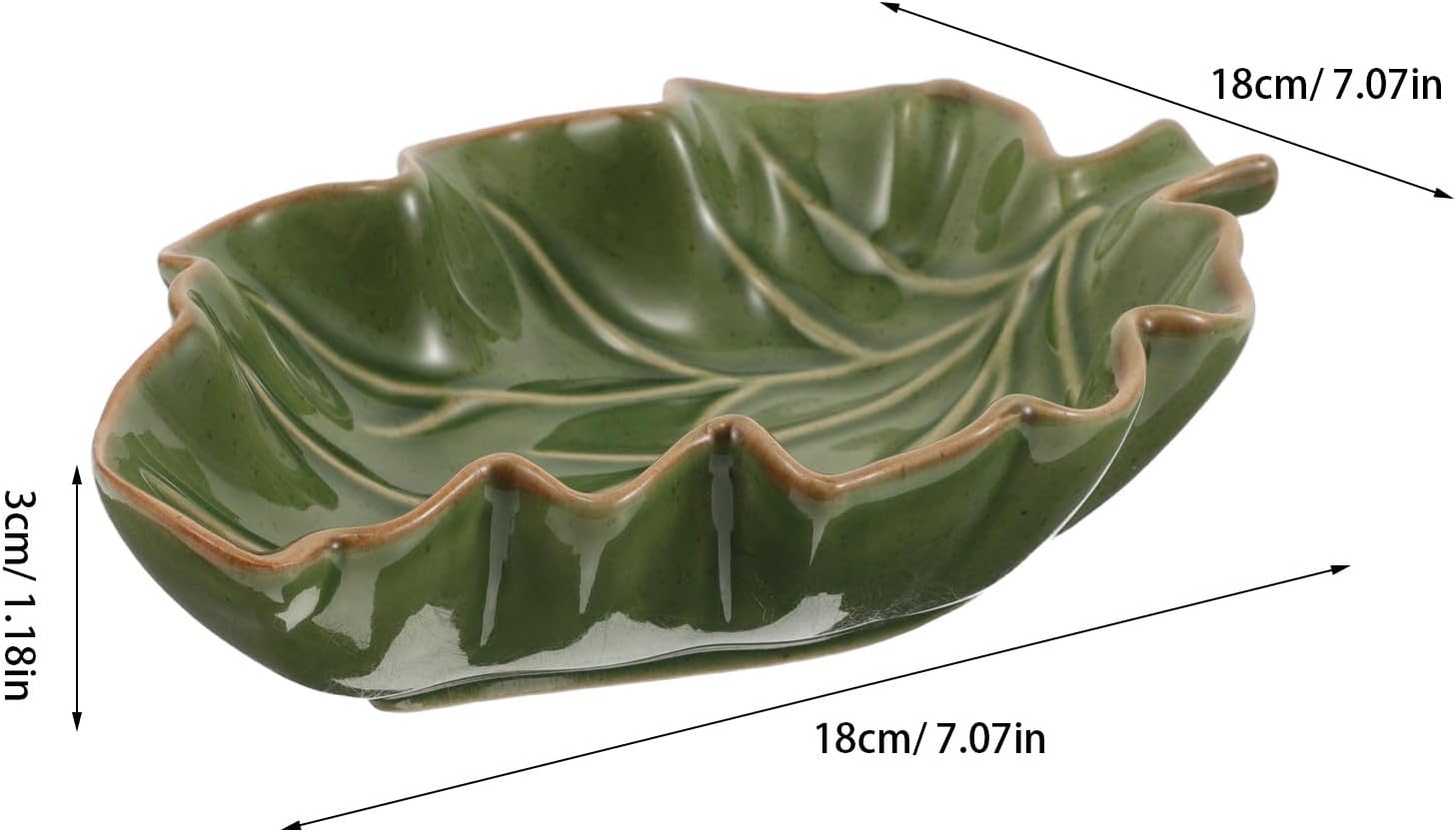 Butterfly Feeder: Outdoor Ceramic Butterfly Puddler and Bee Watering Station - Leaf Shaped Water Tray Garden Feeding Dish Decor for Garden Lawn Yard