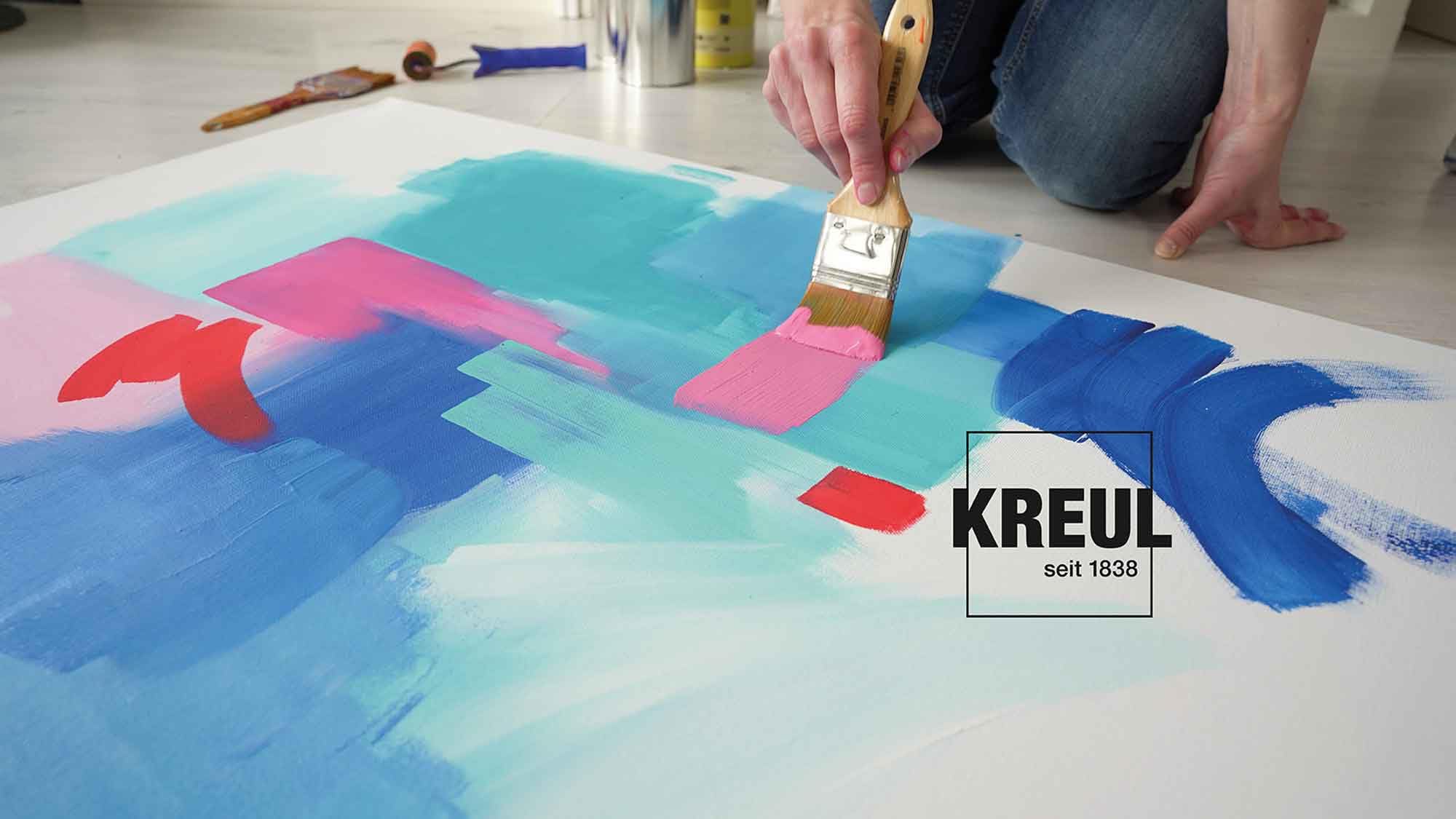 KREUL 17217 - Solo Goya Triton 2.500 ml secchio di vernice acrilica Bianco Asciugatura rapida con un aspetto opaco Qualità di studio Vernice a base d'acqua, versatile, coprente ed economica