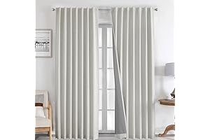 Relaxing Linen Look Whiteout Curtains (108" L)