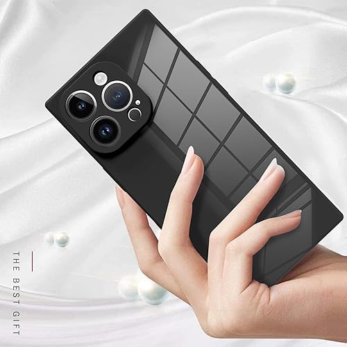 Miniatura 5 de LSL Funda cuadrada para iPhone 15 Pro Max de poliuretano termoplástico suave, anticaídas, antiarañazos, absorción de golpes, funda protectora