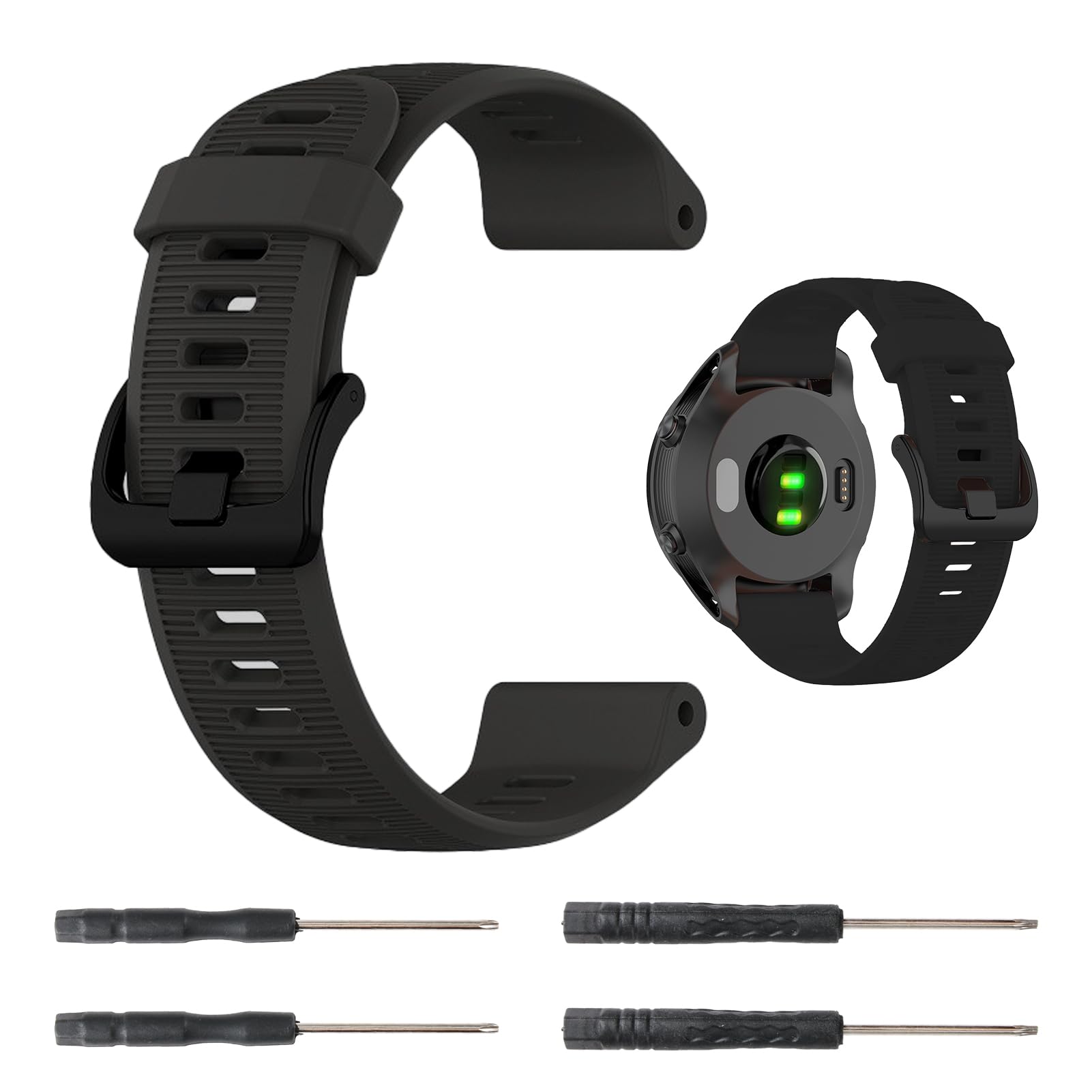 Replacement Strap for Garmin Forerunner 945/Forerunner 935,Silicone watch strap Kit,Adjustable Waterproof Sport Band Fits Fenix 6/5
