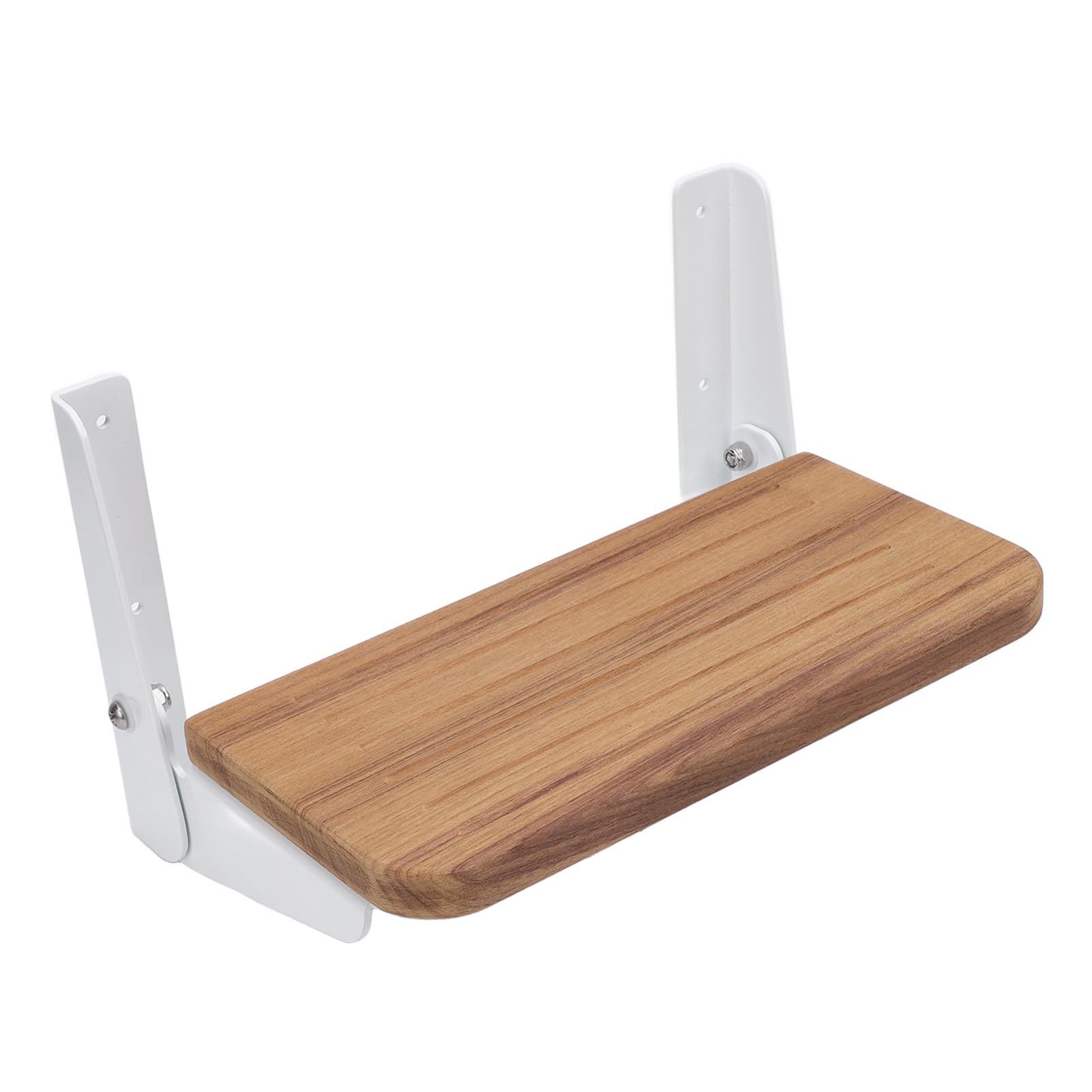 CHICIRIS Reposapiés Plegable de Teca, Soporte de Aleación de Aluminio, Tablero de Reposapiés Plegable para Ahorro de Espacio en el Timón del Barco