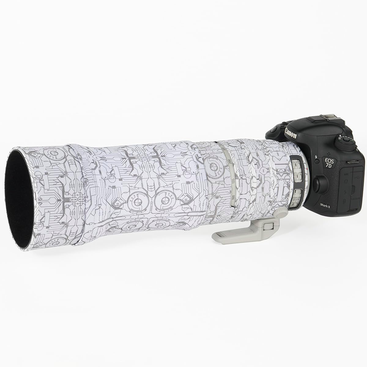 CHASING BIRDS Lens Camouflage Waterproof Coat for Sony FE 100-400mm F4.5-5.6 GM OSS Rainproof Lens Protective Cover Version IV (Electric White)