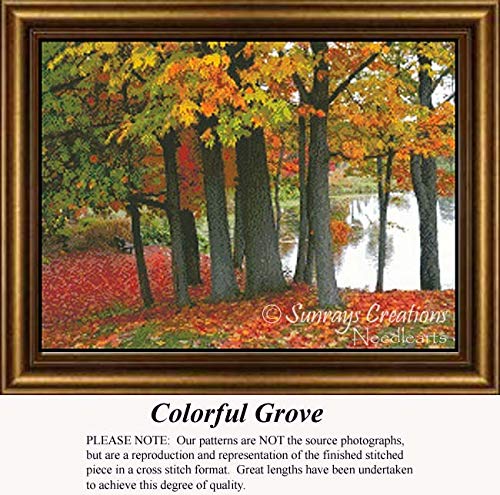 Colorful Grove, Sunrays Creations (Pattern Only, You Provide The Floss and Fabric)