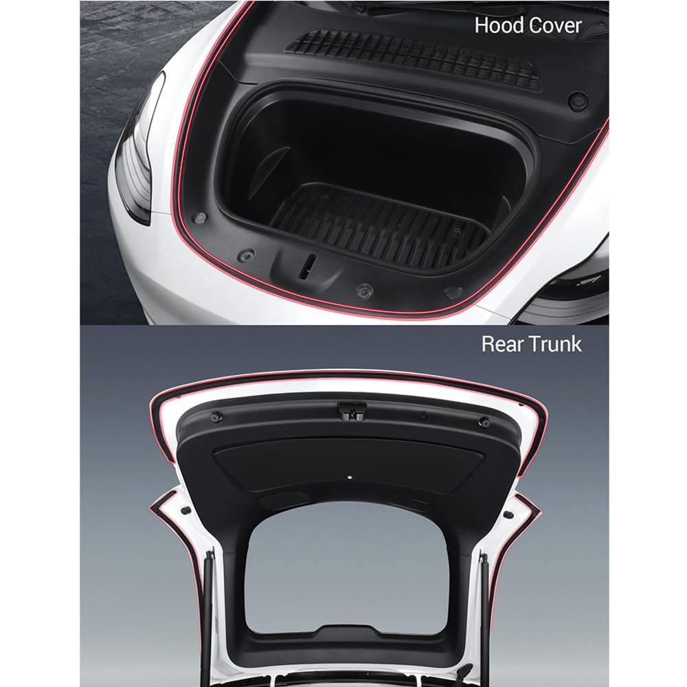 Kit di guarnizioni insonorizzate per portiera Auto per Tesla Model 3 Highland 2024 2025, Striscia di Guarnizione in Gomma per Correnti d'Aria Kit di riduzione del Rumore del Vento
