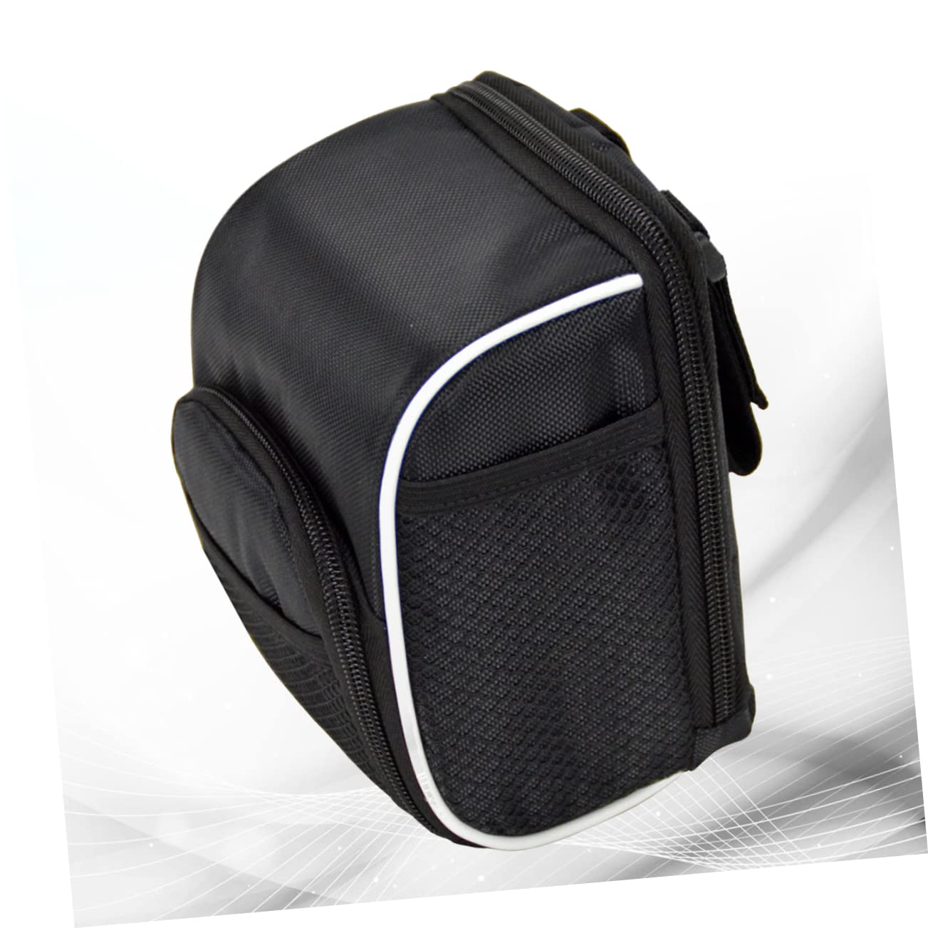Kisangel 3piezas Bolsa De Manillar De Bicicleta Plegable Accesorio Multifunional para Almacenamiento Color Negro