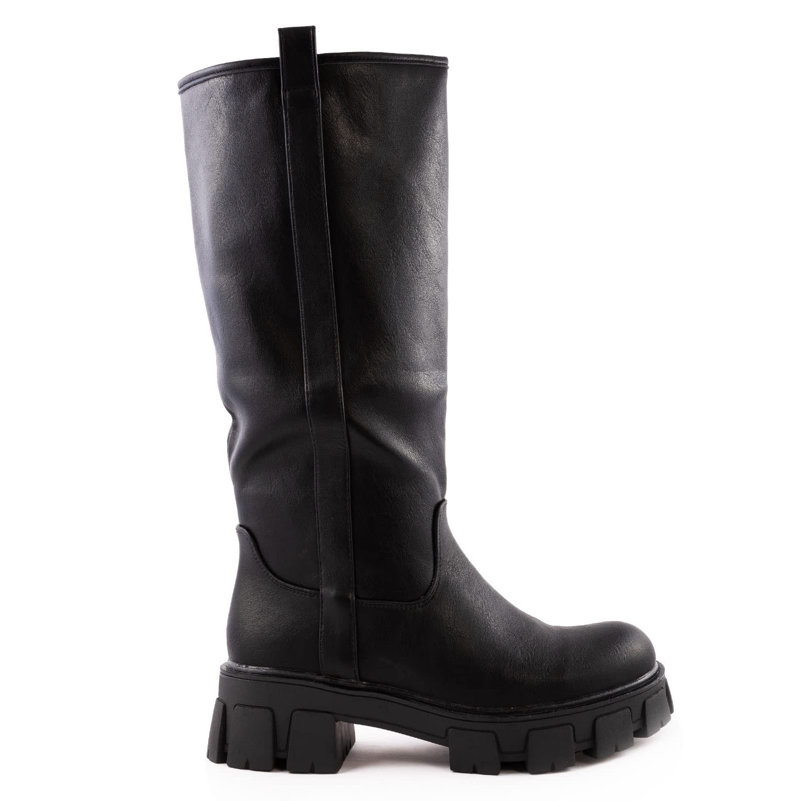 Toocool Bottes de moto pour femme motard bottes d'hiver chaussures décontractées YG882, Noir , 40 EU