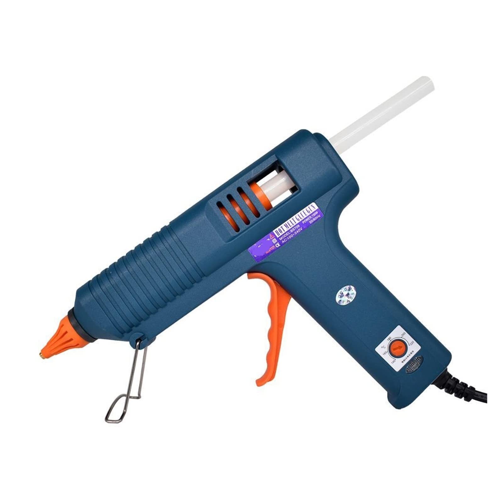 Pistolet do Kleju, Pistolet do klejenia na gorąco 150W z regulacją temperatury użyj 11mm klej w sztyfcie dysza z czystej miedzi do domu DIY, prezenty świąteczne, rzemiosło(SET-8)