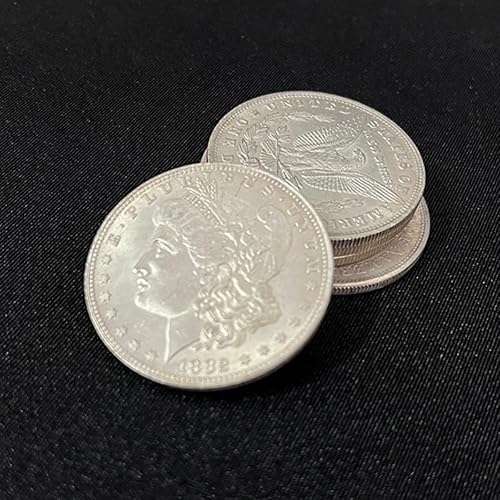 Miniatura 5 de ZQION Cuproníquel Morgan Dollar (1.5 in) Moneda Trucos de magia para adultos, trucos de magia se pueden aspirar, accesorios usados de