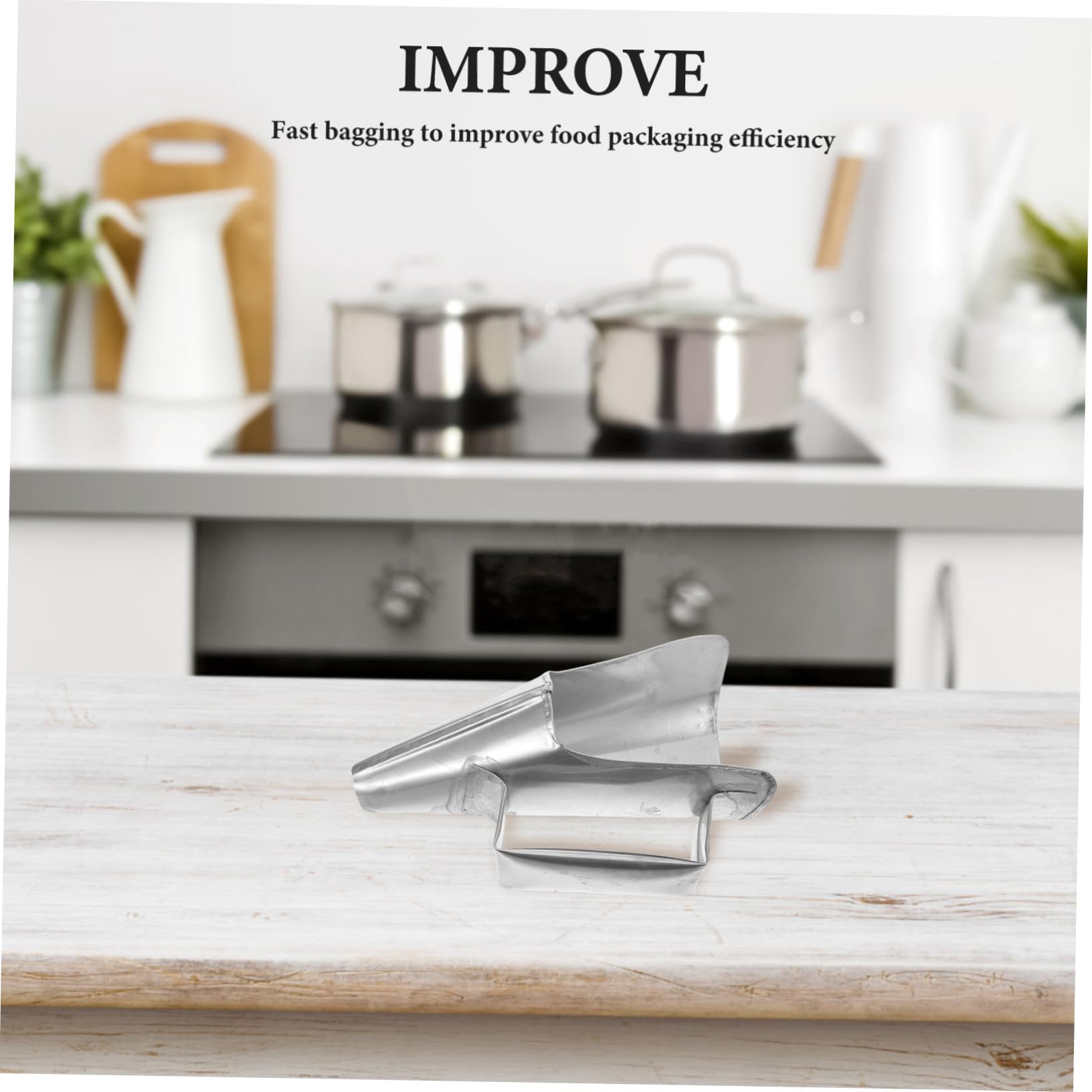 Imbuto da Cucina in Ferro con Manico Antiscivolo per Insaccamento Alimenti e Spillatura Snack, Bocca Larga, Adatto per Piccoli Alimenti e Ambienti Cucina Impegnativi