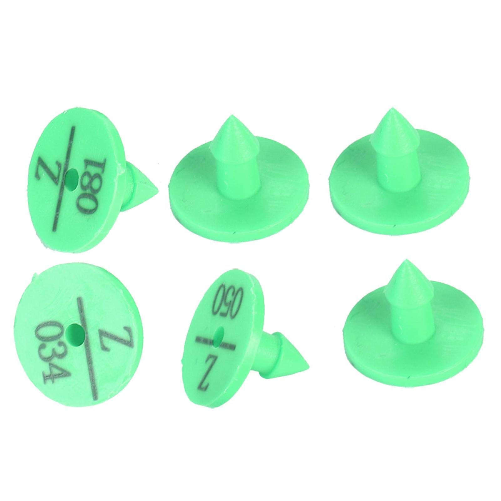 Pince à étiqueter d'oreille pour Animaux d'élevage, 100 pièces étiquette d'oreille en Plastique pour Animaux d'élevage de qualité pour étiquette de marqueur de Chien de Lapin(Vert)