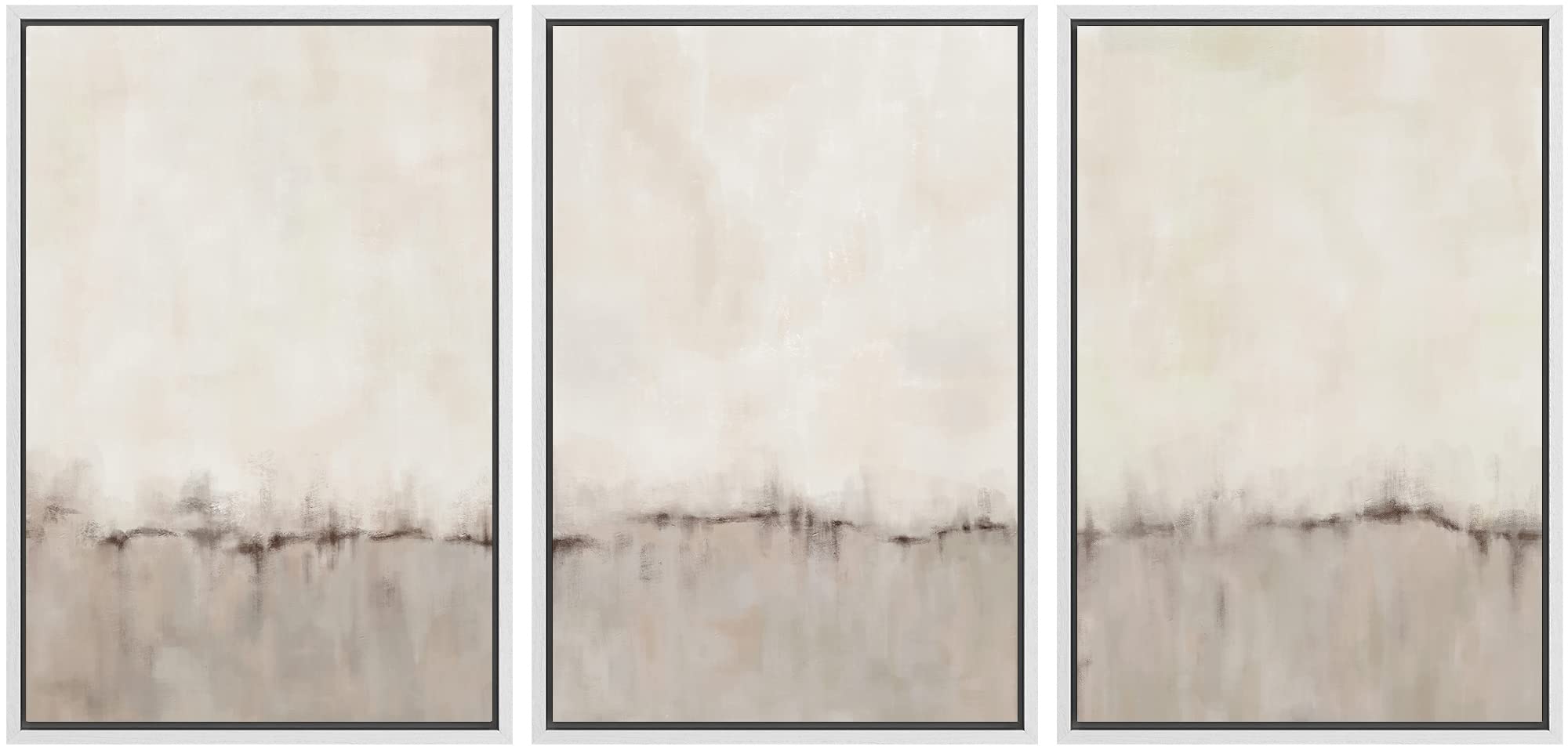 SIGNWIN Framed Canvas Print Wall Art Set Coastal Serenity Abstract Seaside Illustrations Modern Art Decorative Rustic Calm/Zen for Living Room, Bedroom, Office - 24"x36"x3 Natural — view 120