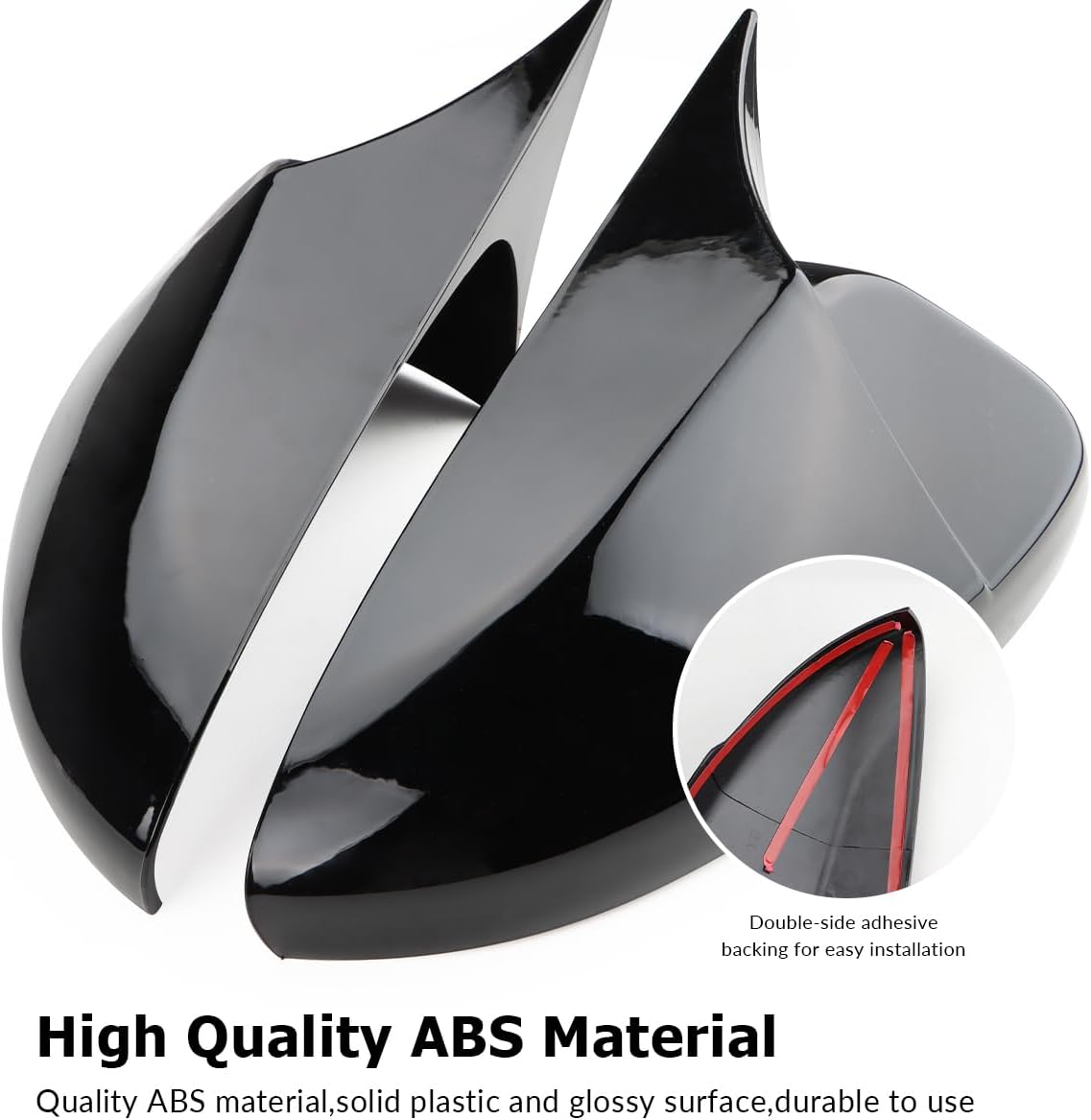 Car Rear Side Mirror Cover Protector Compatible for 2018-2022 2023 2024 2025 Honda Accord Accessories for 10th Accord Rearview Mirror Cover Exterior Decoration Glossy Black