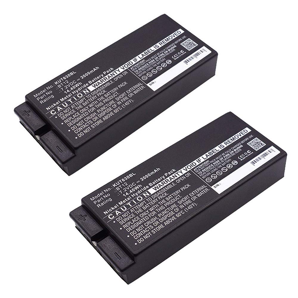 subtel 2X Batería Compatible con Ikusi BT12, TM 60/1, 2303696 | 2x, (2000mAh-7.2V-NiMH), Control Remoto Batería, para Ikusi TM63, TM64 02, TM 60/2
