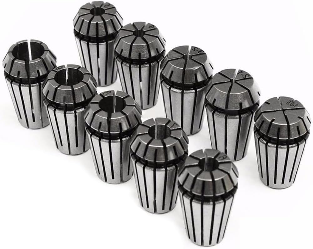 Graflsoa Spring Collets Set Accurate Collet Chucks Set for CNC Engraving Machine Milling Lathe Tool Holder Carbon Steel Collets