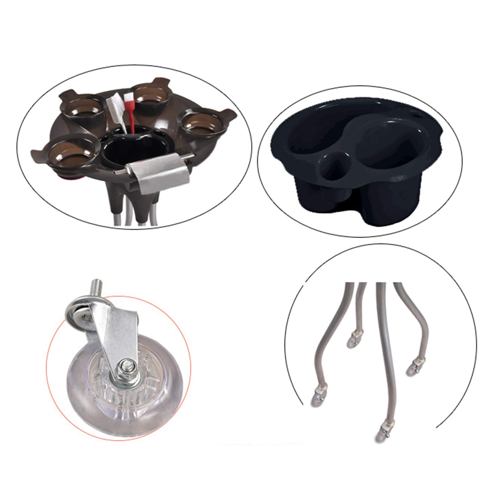 Carro de peluquería para salón de peluquería, carrito de belleza con rueda de desplazamiento, carrito de mano profesional para salón de belleza, soporte para herramientas de peluquería/mezcla de