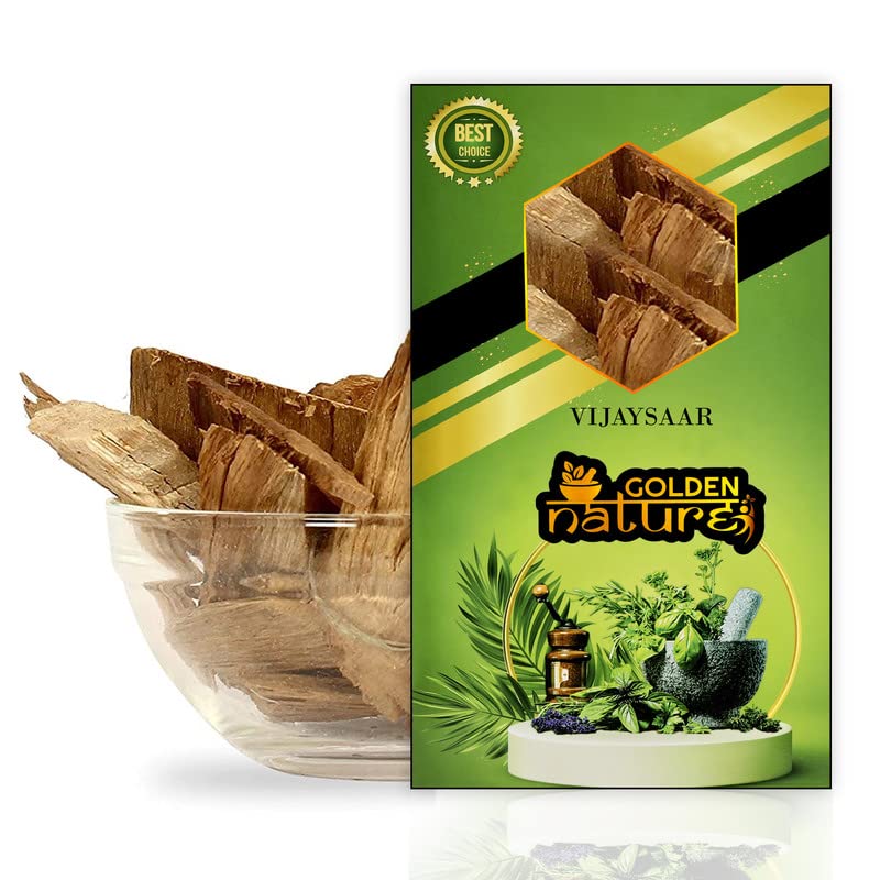 GOLDEN NATURE Sabut Vijaysaar | Vijaysar Herbal Wood Blocks | Vijaysar ki Lakdi | Vijaysar Bark For Diabetes And Sugar Control - Pure & Natural (100gm) (B0BCPZZKGY) Amazon Price History, Amazon Price Tracker