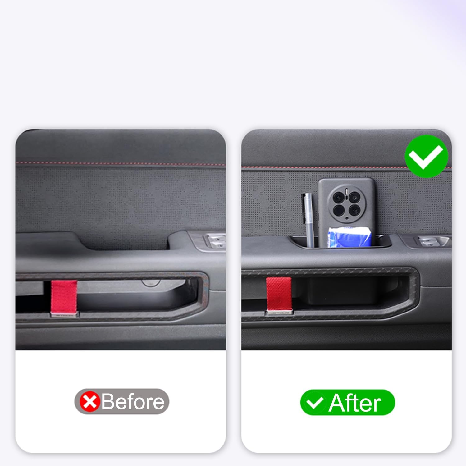 for Jetour Traveller T2 2023-2024 Black Interior Front Rear Glove Box Storage Holder 4pcs Car Accessories