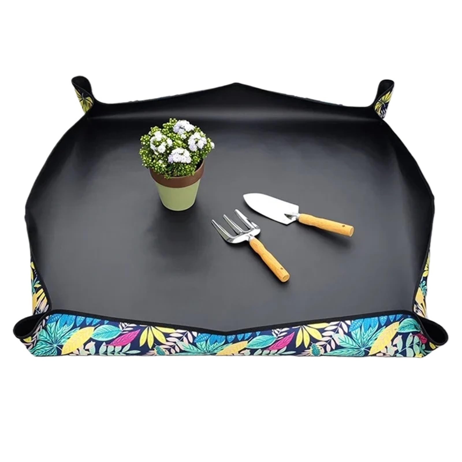 YXINAER Plant Repotting Mat 50CM Planting Mat Oxford Cloth Plant Repotting Foldable Waterproof Gardening Potting Pad Flower Pots Transplanting Mats(1PCS)