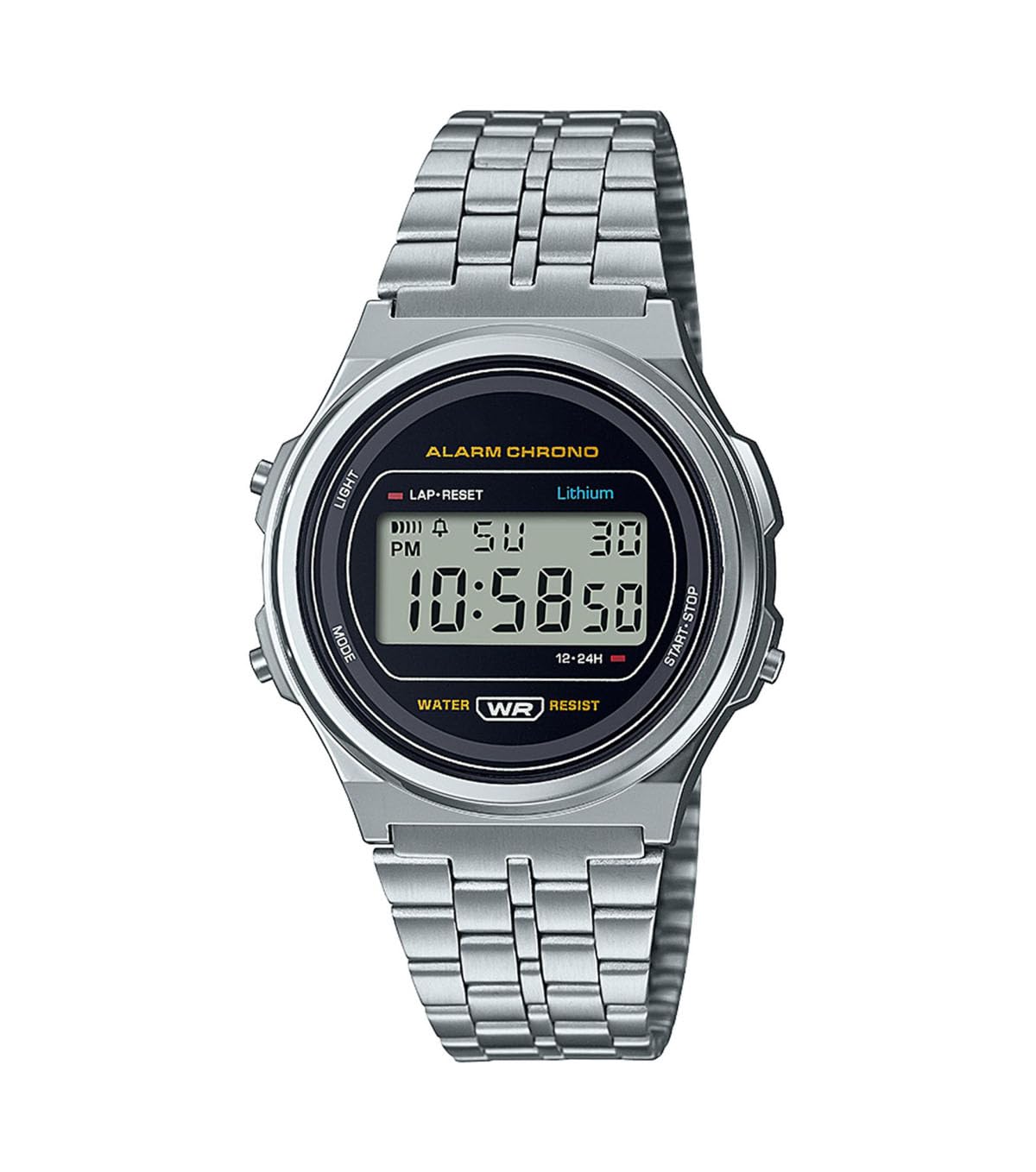 Acnos Stainless Steel Premium Brand Digital Silver Vintage Round Dial Unisex Wrist Watch For Men Women Pack Of 1 (Wr-Silver), Silver Band (B0CCMD4FRZ) Amazon Price History, Amazon Price Tracker