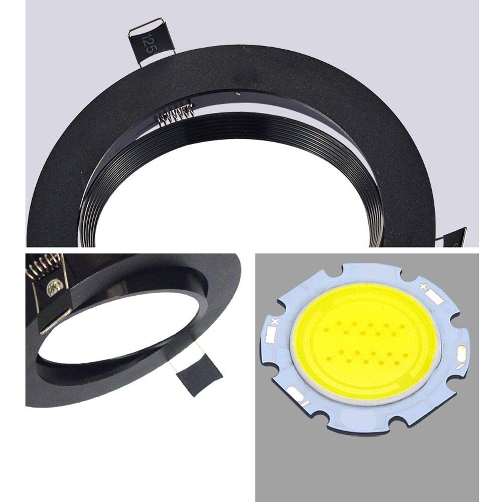 3W/7W/12W/20W/30W Regulowany Kąt Oświetlenia Punktowego Led Wpuszczanego W Sufit, Aluminiowa Obudowa, Okrągła, Oświetlenie Wewnętrzne, Panel Oświetleniowy Do Re