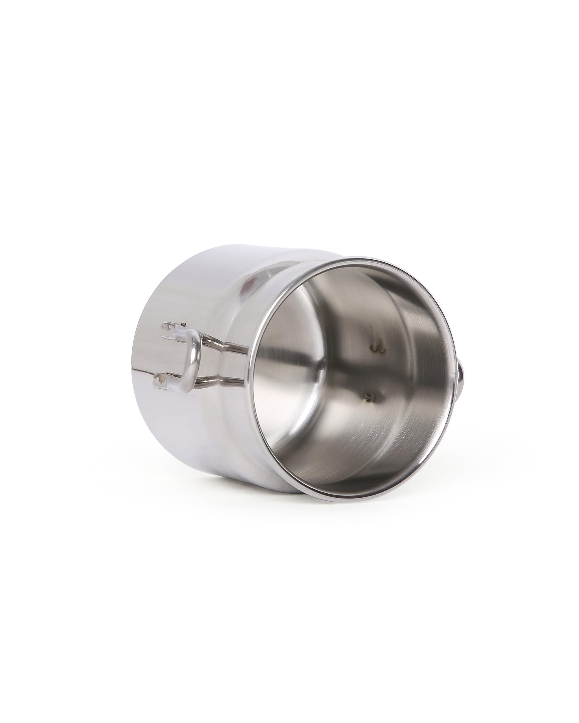 KMW Stainless Steel Mini Milk Cans- 90ml Capacity, Set of 2 I Compact & Convenient for Small Servings Size: 4.5 x 5 CM 1