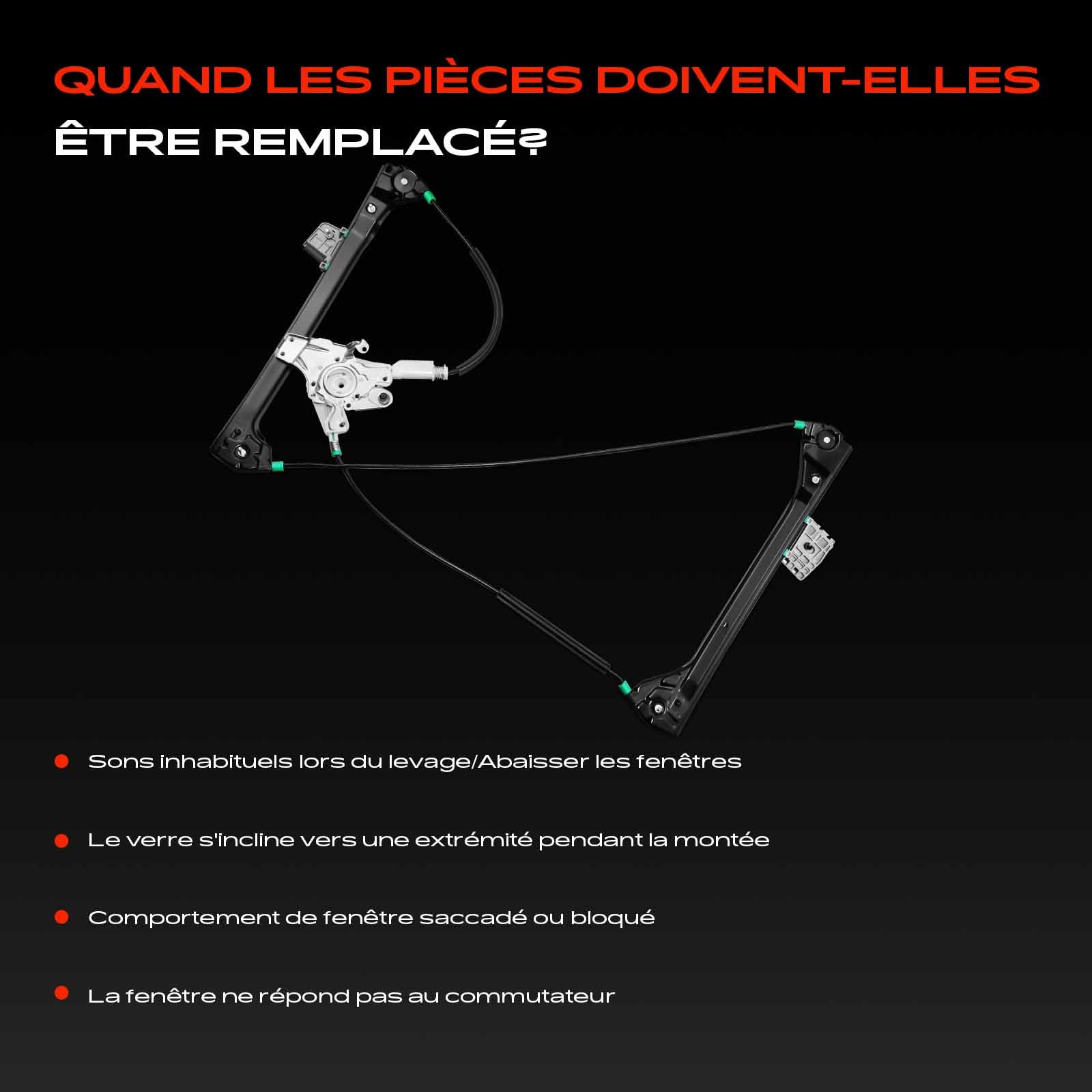 Frankberg Lève-vitre Avant Gauche Compatible avec Série 3 Cabriolet E46 Série 3 Coupé E46 Remplacer# 51338229105