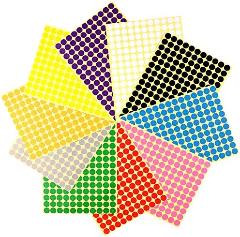 KUUQA 10 Sheet Self Adhesive Coding Dot Map Label Stickers Coding ...