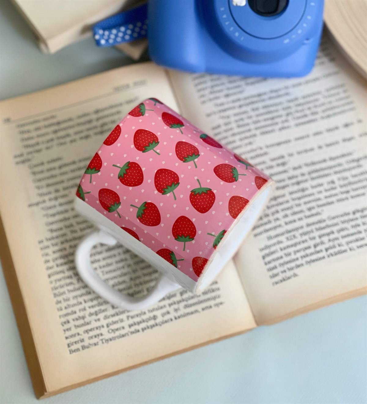 giftmoda Çilek Tasarımlı Kupa