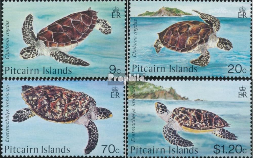 Pitcairn 274-277 (Complete.Issue.) unmounted Mint/Never hinged ** MNH 1986 Turtles (Stamps for Collectors) Amphibians/Reptiles/Dinosaurs