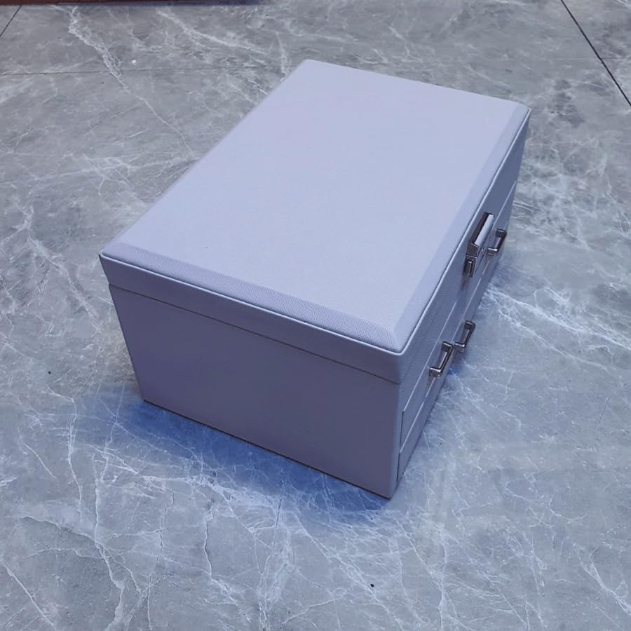 Large Capacity Portable Jewelry Storage Box Rings Earrings Handheld with Lock image 4